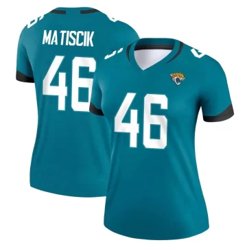 Women's Jacksonville Jaguars ＃46 Ross Matiscik Teal Legend Jersey