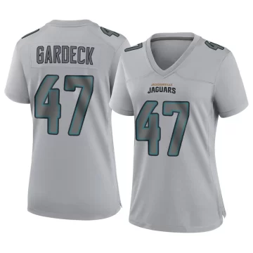 Women's Jacksonville Jaguars ＃47 Dennis Gardeck Gray Game Atmosphere Fashion Jersey