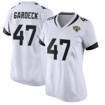 Women's Jacksonville Jaguars ＃47 Dennis Gardeck White Game Jersey