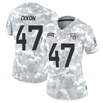 Women's Jacksonville Jaguars ＃47 De'Shaan Dixon Arctic Camo Limited 2024 Salute to Service Jersey