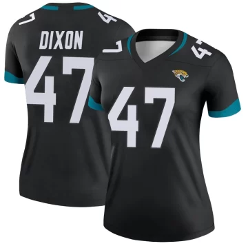 Women's Jacksonville Jaguars ＃47 De'Shaan Dixon Black Legend Jersey