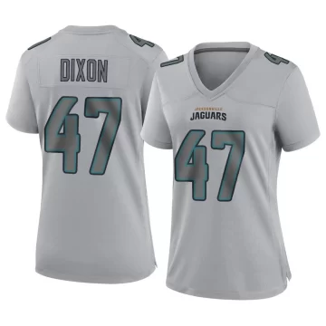 Women's Jacksonville Jaguars ＃47 De'Shaan Dixon Gray Game Atmosphere Fashion Jersey