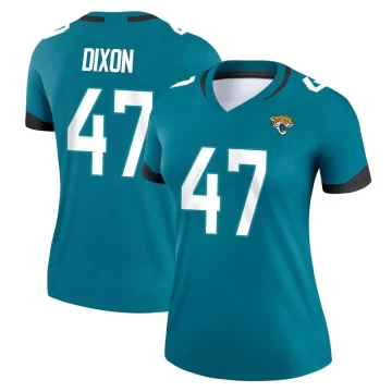 Women's Jacksonville Jaguars ＃47 De'Shaan Dixon Teal Legend Jersey