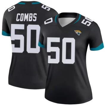 Women's Jacksonville Jaguars ＃50 Branson Combs Black Legend Jersey