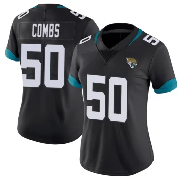 Women's Jacksonville Jaguars ＃50 Branson Combs Black Limited Vapor Untouchable Jersey