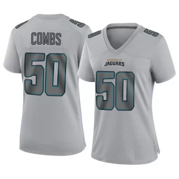 Women's Jacksonville Jaguars ＃50 Branson Combs Gray Game Atmosphere Fashion Jersey