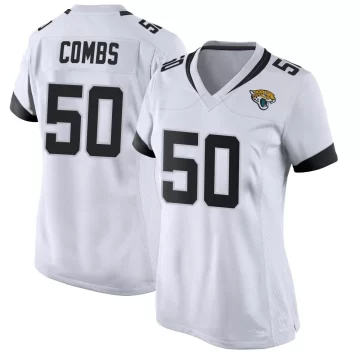 Women's Jacksonville Jaguars ＃50 Branson Combs White Game Jersey
