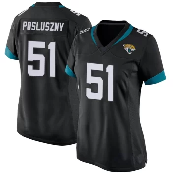 Women's Jacksonville Jaguars ＃51 Paul Posluszny Black Game Jersey