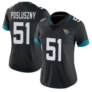 Women's Jacksonville Jaguars ＃51 Paul Posluszny Black Limited Vapor Untouchable Jersey