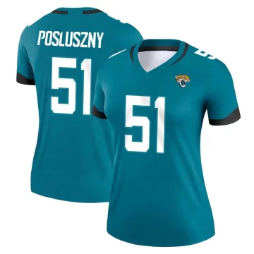 Women's Jacksonville Jaguars ＃51 Paul Posluszny Teal Legend Jersey
