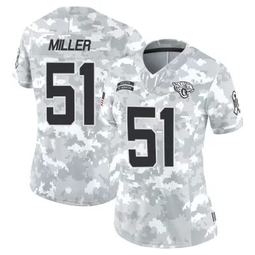 Women's Jacksonville Jaguars ＃51 Ventrell Miller Arctic Camo Limited 2024 Salute to Service Jersey