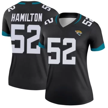 Women's Jacksonville Jaguars ＃52 DaVon Hamilton Black Legend Jersey