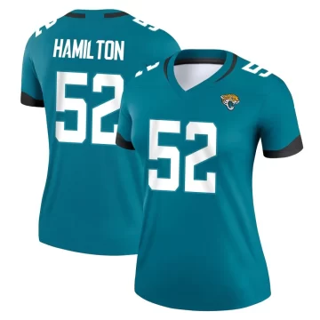 Women's Jacksonville Jaguars ＃52 DaVon Hamilton Teal Legend Jersey