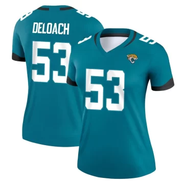 Women's Jacksonville Jaguars ＃53 Kalen DeLoach Teal Legend Jersey