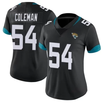 Women's Jacksonville Jaguars ＃54 DJ Coleman Black Limited Vapor Untouchable Jersey