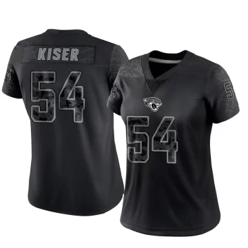 Women's Jacksonville Jaguars ＃54 Jack Kiser Black Limited Reflective Jersey
