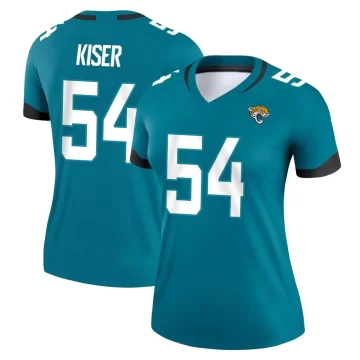 Women's Jacksonville Jaguars ＃54 Jack Kiser Teal Legend Jersey