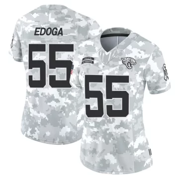 Women's Jacksonville Jaguars ＃55 Chuma Edoga Arctic Camo Limited 2024 Salute to Service Jersey