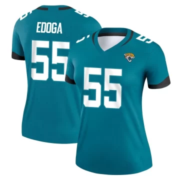 Women's Jacksonville Jaguars ＃55 Chuma Edoga Teal Legend Jersey