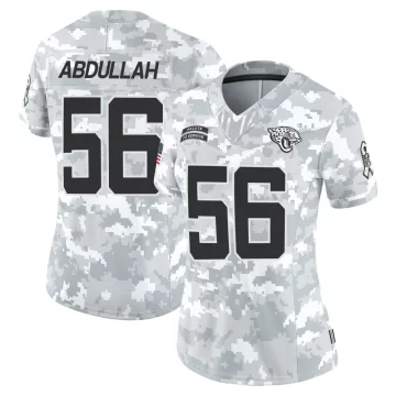 Women's Jacksonville Jaguars ＃56 Yasir Abdullah Arctic Camo Limited 2024 Salute to Service Jersey
