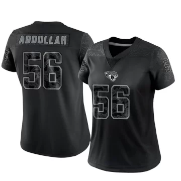 Women's Jacksonville Jaguars ＃56 Yasir Abdullah Black Limited Reflective Jersey