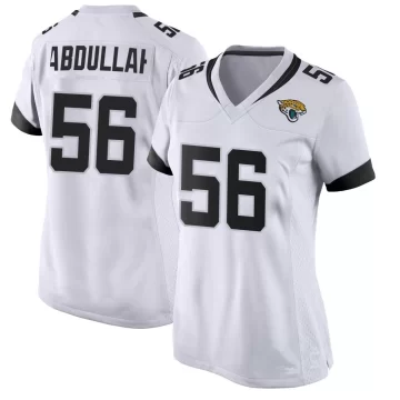 Women's Jacksonville Jaguars ＃56 Yasir Abdullah White Game Jersey