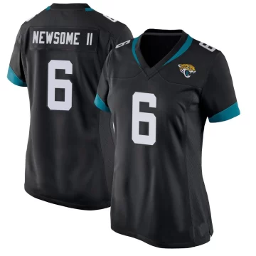 Women's Jacksonville Jaguars ＃6 Greg Newsome II Black Game Jersey