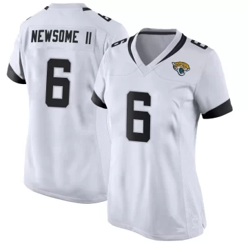 Women's Jacksonville Jaguars ＃6 Greg Newsome II White Game Jersey