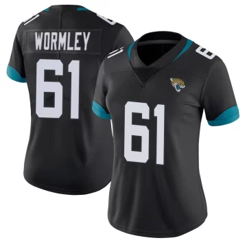 Women's Jacksonville Jaguars ＃61 Sal Wormley Black Limited Vapor Untouchable Jersey