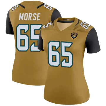 Women's Jacksonville Jaguars ＃65 Mitch Morse Gold Legend Color Rush Bold Jersey