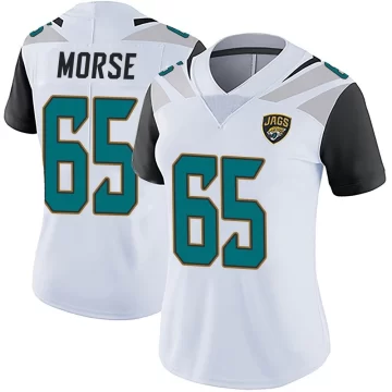 Women's Jacksonville Jaguars ＃65 Mitch Morse White Limited Vapor Untouchable Jersey