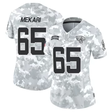 Women's Jacksonville Jaguars ＃65 Patrick Mekari Arctic Camo Limited 2024 Salute to Service Jersey