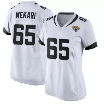 Women's Jacksonville Jaguars ＃65 Patrick Mekari White Game Jersey