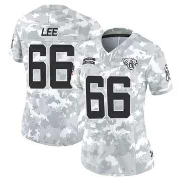 Women's Jacksonville Jaguars ＃66 Ricky Lee Arctic Camo Limited 2024 Salute to Service Jersey