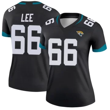 Women's Jacksonville Jaguars ＃66 Ricky Lee Black Legend Jersey