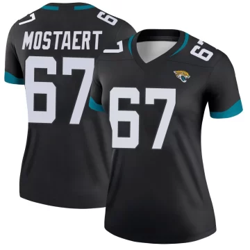 Women's Jacksonville Jaguars ＃67 Eli Mostaert Black Legend Jersey
