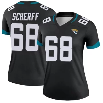 Women's Jacksonville Jaguars ＃68 Brandon Scherff Black Legend Jersey