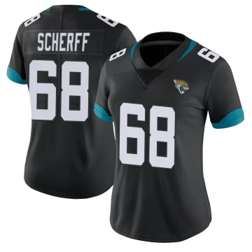 Women's Jacksonville Jaguars ＃68 Brandon Scherff Black Limited Vapor Untouchable Jersey