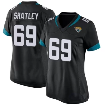 Women's Jacksonville Jaguars ＃69 Tyler Shatley Black Game Alternate Jersey