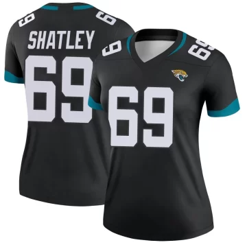 Women's Jacksonville Jaguars ＃69 Tyler Shatley Black Legend Jersey