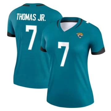 Women's Jacksonville Jaguars ＃7 Brian Thomas Jr. Teal Legend Jersey