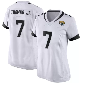 Women's Jacksonville Jaguars ＃7 Brian Thomas Jr. White Game Jersey