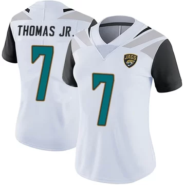 Women's Jacksonville Jaguars ＃7 Brian Thomas Jr. White Limited Vapor Untouchable Jersey