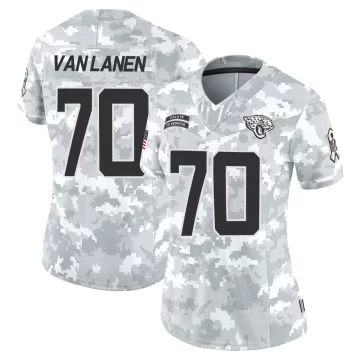 Women's Jacksonville Jaguars ＃70 Cole Van Lanen Arctic Camo Limited 2024 Salute to Service Jersey