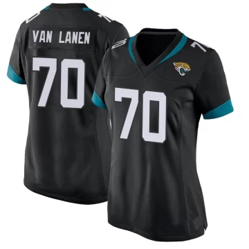 Women's Jacksonville Jaguars ＃70 Cole Van Lanen Black Game Jersey