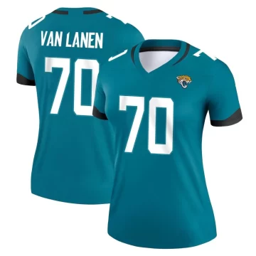 Women's Jacksonville Jaguars ＃70 Cole Van Lanen Teal Legend Jersey