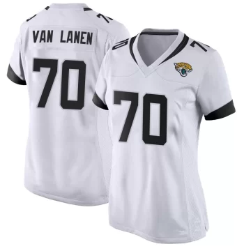 Women's Jacksonville Jaguars ＃70 Cole Van Lanen White Game Jersey