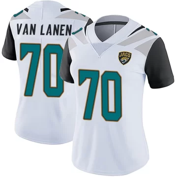 Women's Jacksonville Jaguars ＃70 Cole Van Lanen White Limited Vapor Untouchable Jersey