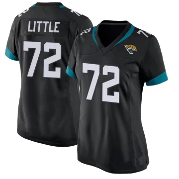 Women's Jacksonville Jaguars ＃72 Walker Little Black Game Jersey