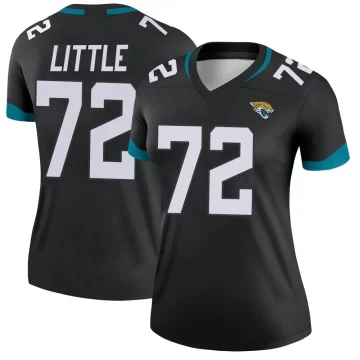 Women's Jacksonville Jaguars ＃72 Walker Little Black Legend Jersey